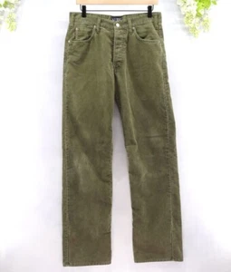 Armani Jeans Men's Simin T Vintage Corduroy Straight Leg Jeans Green Sz 33X33 - Picture 1 of 15