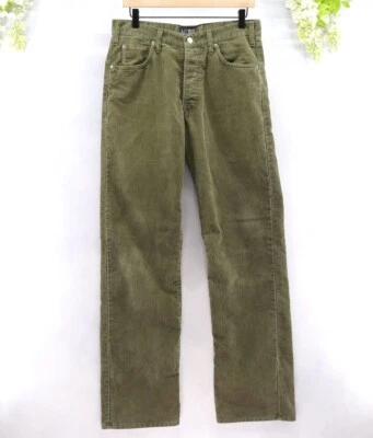 Armani Jeans Men's Simin T Vintage Corduroy Straight Leg Jeans Green Sz 33X33 - Image 1 of 4