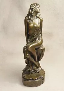 Brass Women Figures Bookshelf Statue Sculpture Tabletop Figurine Home Decor Gift - Picture 1 of 8