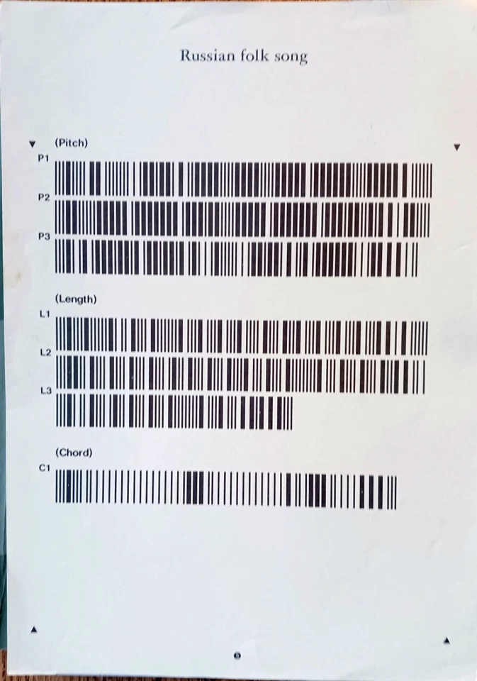 1 Casio Barcode Song Notenblatt für MT-70 VL-5 701 Barcode Musik Keyboards - Bild 1 von 1