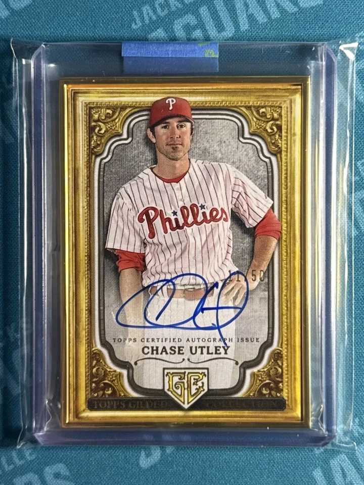 2024 Topps Gilded Collection Gallery of Gold Autographs Chase Utley #GOG-CU /50 - Image 1 of 1
