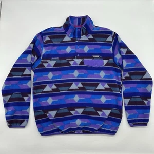 Patagonia Synchilla Snap-T Size Large Guatemalan Tango Blue Fleece Pullover - Picture 1 of 11