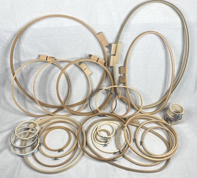 Embroidery Hoops Lot 35+ Round Oval 3" – 26.5" Craft Sewing Quilting Decor - Image 1 of 4