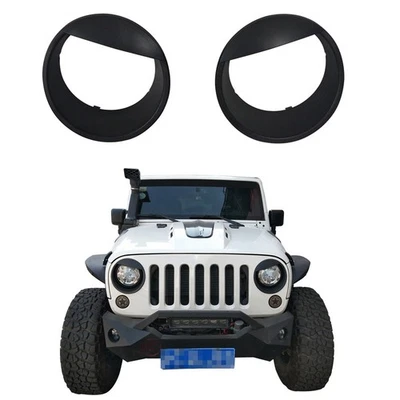 Cubierta biseles de faros ABS Angry Eyes 2 piezas para Jeep Wrangler JK 2007-2018 Foto 1 de 4
