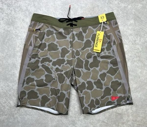 Florence Marine F1 Pro Hawaii Camo 19" Boardshorts Uomo Taglia 32 Nuovo con etichette $75 - Foto 1 di 3