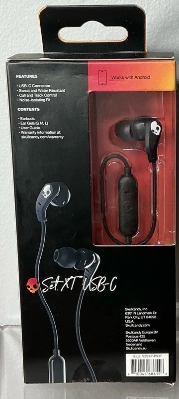 Skullcandy Set XT USB-C Wired In-Ear Headphones (S2SXY-N740) True Black