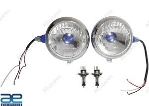 Head Light Headlamp Set (LH & RH) - 12 V Blue With Bulb For Ford Tractor NEW - Picture 1 of 7