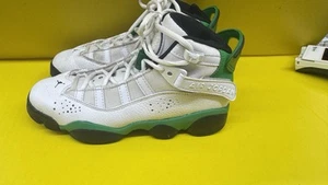 Nike Air Jordan 6 Rings Lucky Green White 323419-131 Youth Big Kid Size 4.5Y - Picture 1 of 14