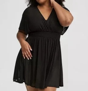 Torrid schwarzer Netz Badeanzug Coverup Größe 3 NEU - Bild 1 von 6