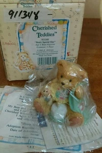 Vintage1992 Beary Special Age One Cherished Teddies Figurine Display Cake Topper - Picture 1 of 6