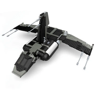 MOC: Main Transport Craft Ship with Cockpit and Foldable Wings 753 Pieces - Image 1 of 4