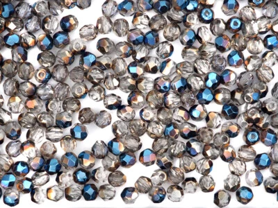 300 Preciosa Czech Glass Fire Polished Round Beads 6mm Crystal Moody Sky blue ct - Image 1 of 4