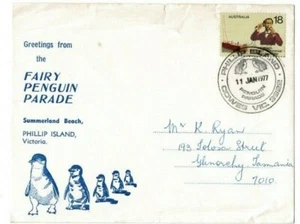 Stamp 1977 Australia Penguin Parade Phillip Island cover commemorative postmark - Picture 1 of 1