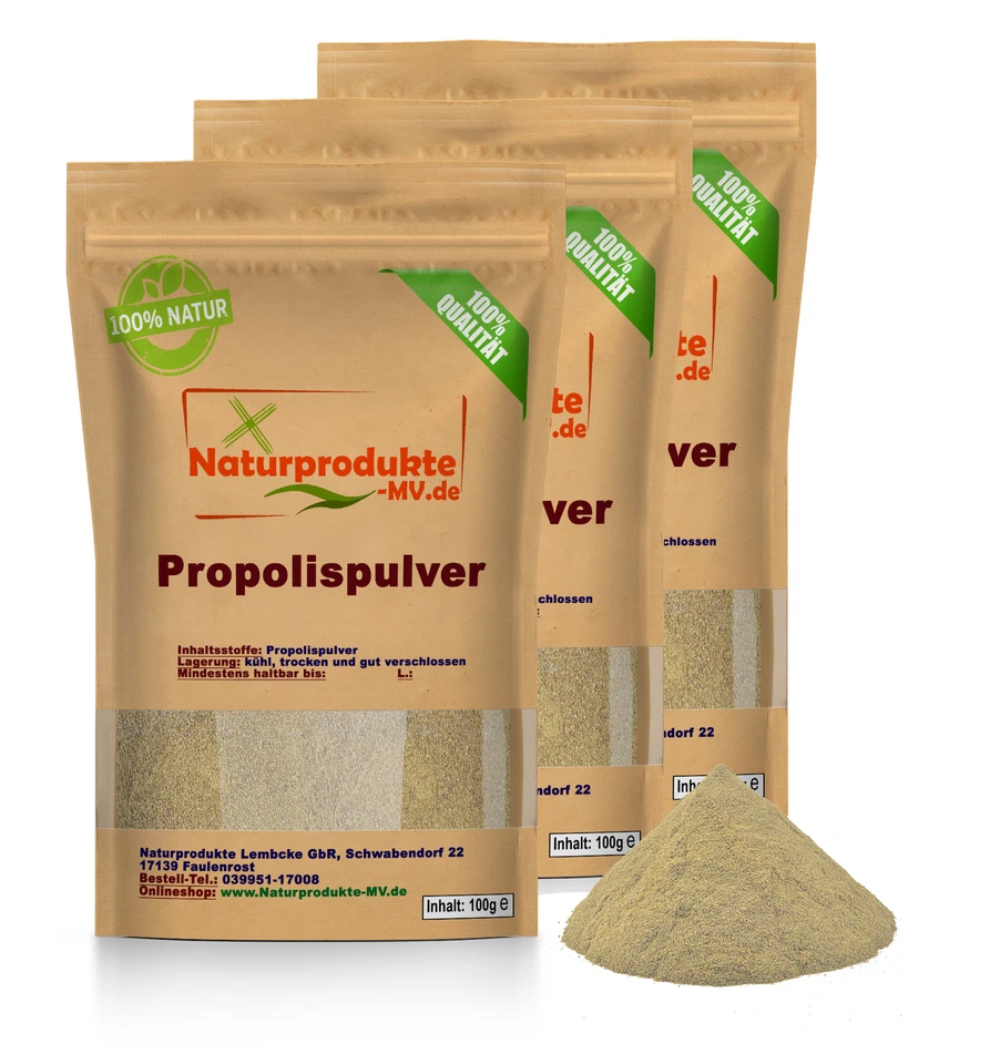 (133,17 EUR/kg) 3 x 100g Propolispulver (300g) Propolis Pulver - Bild 1 von 1