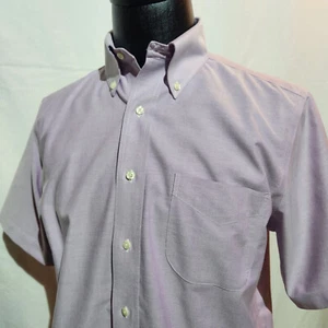 Brooks Brothers 1818 Mens Shirt Purple Non-Iron Chest Pocket Size 15 1/2 Medium - Foto 1 di 8