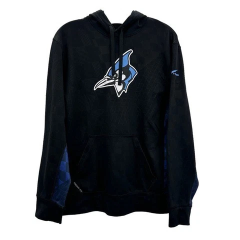 Johns Hopkins University Blue Jays Hoodie Men's S Black Lacrosse Nike Therma Fit Cover