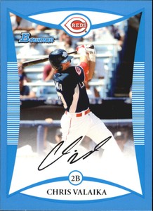 2008 Bowman Draft Prospects Blue Baseball Card #BDPP109 Chris Valaika FG/399