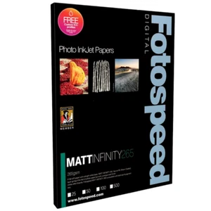 Fotospeed Mat Infinity 265gsm Papier Jet Encre A3 - 25 Feuilles Photo & Art Fin - Afbeelding 1 van 4