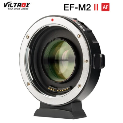 Adaptador de lente AF amplificador de velocidad Viltrox EF-M2II 0,71x lente Canon EF a cámara M4/3 Foto 1 de 4