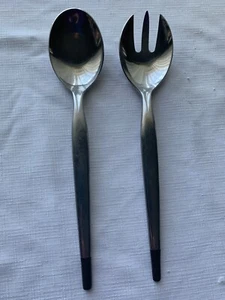Vintage Nasco Stainless Japan Paradise Salad Serving Set/SURGERY NEED $$/ESTATE - Bild 1 von 2