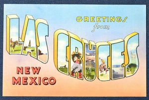 Grüße aus Las Cruces New Mexico NM Postkarte PC 1940er Jahre unbenutzt - Bild 1 von 1