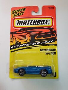 Matchbox 1/64 Diecast #28 Super Fast Blue Mitsubishi 3000 GT Spyder (T25)