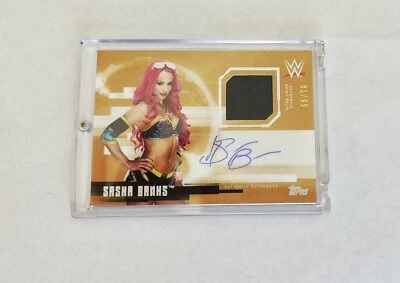 WWE Undisputed Card 2017 Sasha Banks, authentic autograph, authentic shirt relic - Immagine 1 di 2