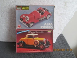 1/32 LINDBERG '32 PLYMOUTH CONVERTIBLE + LIFE LIKE ALFA ROMEO see des. - Picture 1 of 2