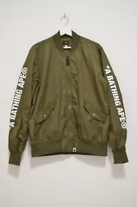 A Bathing Ape bomber jacket bape jacket spellout logo Size M - Picture 1 of 9