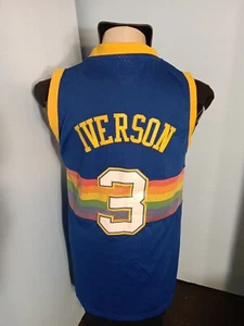 A. IVERSON #3 D. NUGGETS JERSEY HARDWOOD CLASSICS ADIDAS MEN SZ M STITCHED - Picture 1 of 5