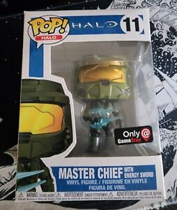 Funko Pop Halo #11 Master Chief with Energy Sword Gamestop Excl. with Protector 
