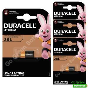 4 x Duracell 28L 6V Lithium Photo Battery PX28L 2CR-1/3N L544 2CR13252 4LR44