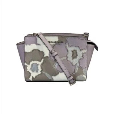 Bolso Mensajero Michael Kors SELMA Mediano Lila Nuevo Con Etiqueta Foto 1 de 4