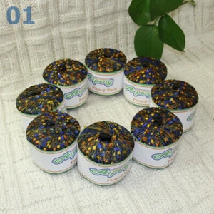 Sale New Lot of 8 Ballsx50g High-quality Nylon Ladder Track Knitting Yarn Gold - Picture 1 of 9