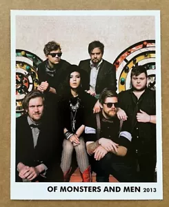 Of Monsters And Men - RARE 8x10 color photo print '13 - Picture 1 of 1