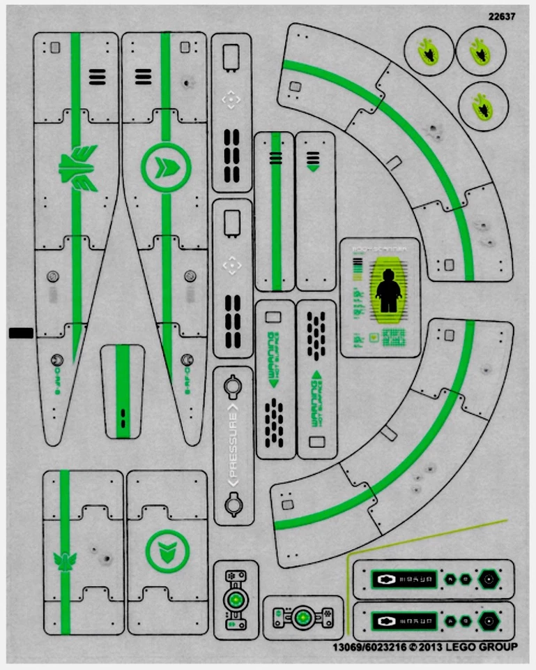 全新乐高 70704 仅贴纸 正品 贴纸 零件 砖块套装 — 第 1/1 张图片