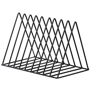 Triangle File Folder Racks and Magazine Holder,10 Lattice Metal Newspaper - Picture 1 of 7
