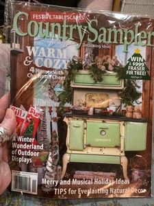 Country Sampler Magazine November 2022 Christmas Primitive Decor Cozy (#Mag27) - Picture 1 of 3