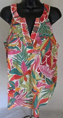 C&C California Womens Shirt Top Blouse Size L Large Sleeveless V Neck NEW - Image 1 of 4