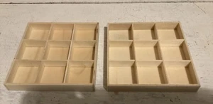 Two Wooden Mini Display/storage Boxes 4.25” Square New - Picture 1 of 4