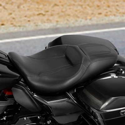 Asiento negro para conductor y pasajero apto para Harley Touring 2009-2023 Foto 1 de 4