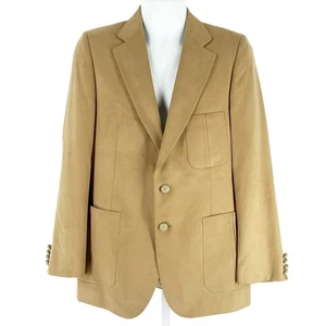 70s Lanvin Feather Suede tan blazer jacket Charles Ardnt 1970s vintage - Picture 1 of 13