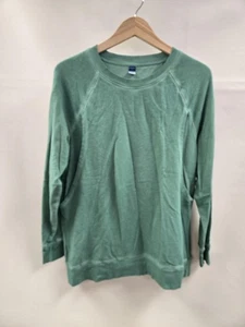 Antigua Sudadera Azul Marino Para Mujer Maternidad Mediana Verde Pullover Tejido Bolsillos Informal - Imagen 1 de 11
