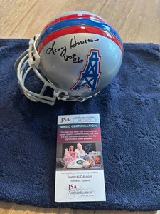 Kenny Houston HOF 86 Autographed Authentic Oilers Mini Helmet JSA COA - Picture 1 of 5