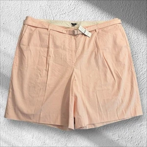 J Crew Pleated 9" trouser shorts cotton blend Size 22 Ladies Delicate Bloom NWT - Picture 1 of 11