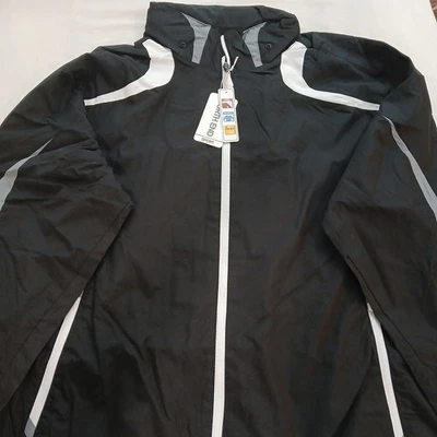 NUEVA Chaqueta Cortavientos Ligera Resistente al Agua con Capucha, Negra, de North End Foto 1 de 4