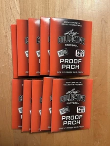 Ten (10) Count Lot 2024 Leaf Collective Football Proof Pack Sealed Pack 1/1 - Picture 1 of 2