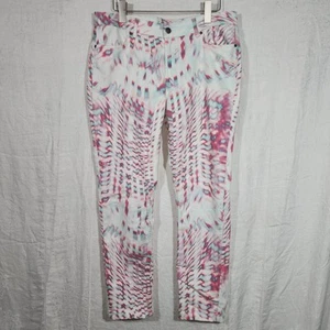 ESCADA Sport White Tie-Dye Low Rise Straight Leg Jeans - Bild 1 von 8