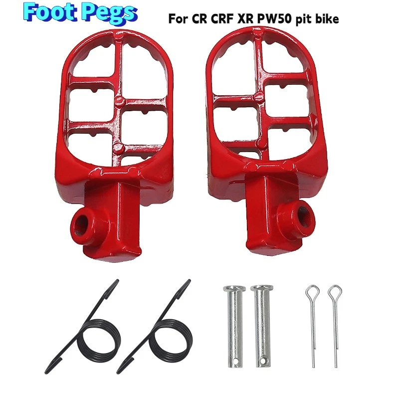 Pedals Pad Foot Pegs Footrest For Yamaha PW50 PW80 Honda XR/CRF 50/70 Dirt Bike Foto 1 de 4