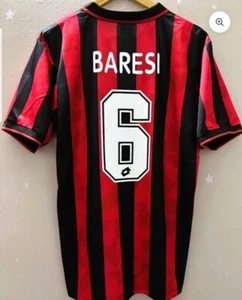 Maglia MILAN 95 96 CALCIO CAMISETA LOTTO OPEL S M L XL XXL BARESI JERSY RETRO - Foto 1 di 5